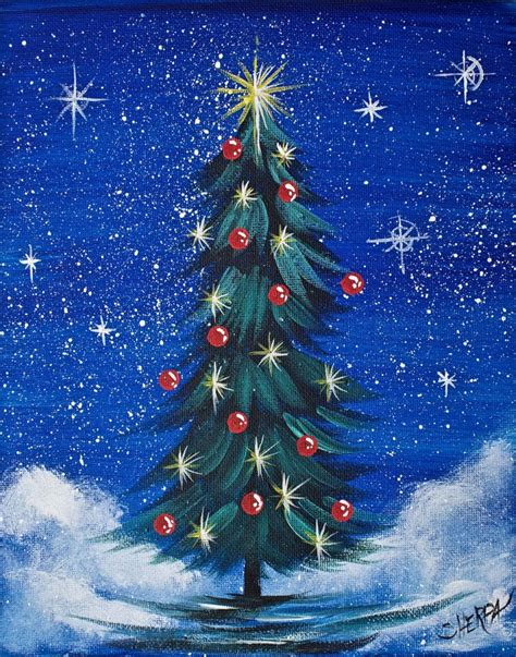 acrylic paintings of christmas trees|christmas tree acrylic painting tutorial.